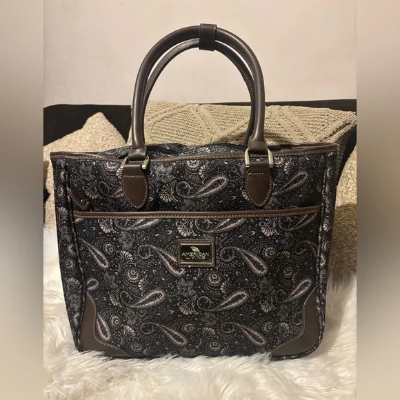 🤎🤎American Living Paisley Tote Bag with Brown Accents luggage .🤎🤎BOX B - Picture 3 of 12